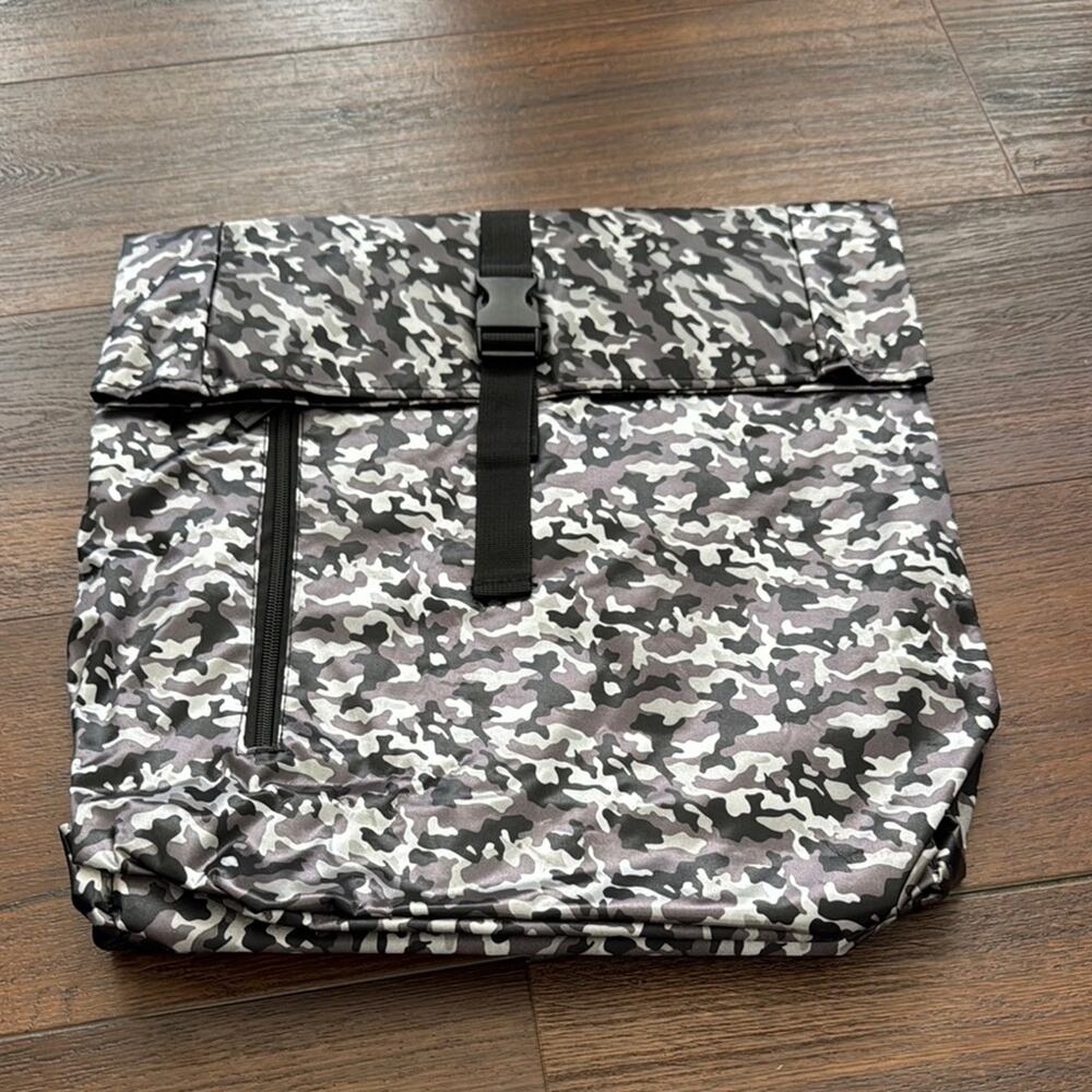 Paco Rabanne Camouflage Backpack with Modern Design gift with purchase item.